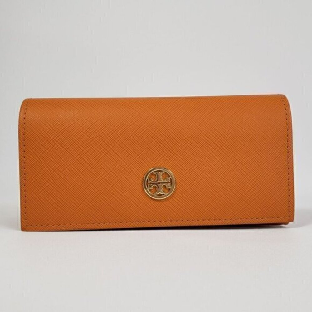 Tory Burch‎ Orange Logo Leather Sunglass Eyeglass Hard Case